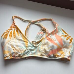 Wild Fable Pastel Leaf Bikini Top